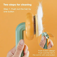 Self-Cleaning Slicker Brush – Gentle Pet Grooming