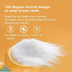 Self-Cleaning Slicker Brush – Gentle Pet Grooming