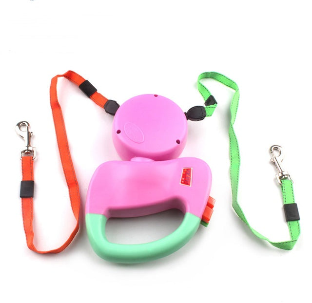 Retractable Dual Dog Leash – Tangle-Free Walking