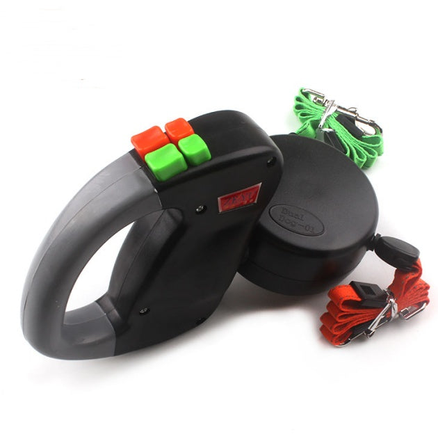 Retractable Dual Dog Leash – Tangle-Free Walking