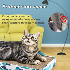 Reversible Cat Cat Scratch Pad Kitty Corrugated Scratching Bed Catnip Included (1 Pack)
