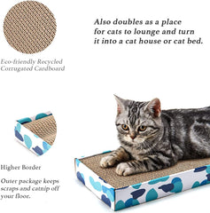 Reversible Cat Cat Scratch Pad Kitty Corrugated Scratching Bed Catnip Included (1 Pack)