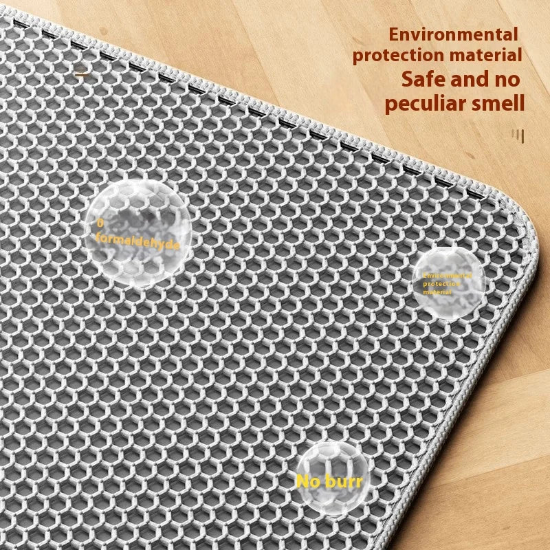 Heavy Duty Cat Litter Mat/Waterproof 2 Layer Non Slip Washable Pet Floor Protector Litter Box Sand Stopper