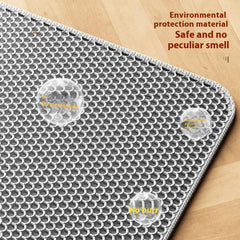 Heavy Duty Cat Litter Mat/Waterproof 2 Layer Non Slip Washable Pet Floor Protector Litter Box Sand Stopper