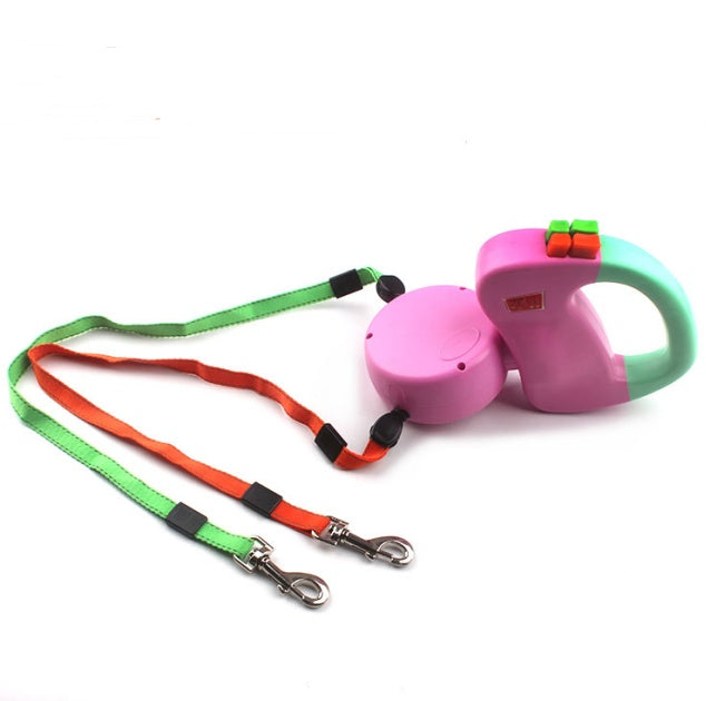Retractable Dual Dog Leash – Tangle-Free Walking