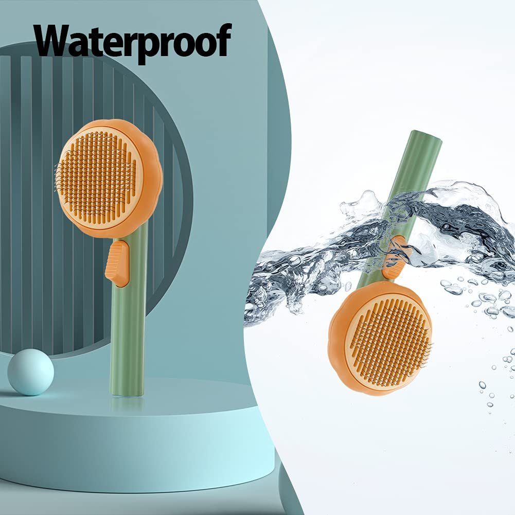 Self-Cleaning Slicker Brush – Gentle Pet Grooming