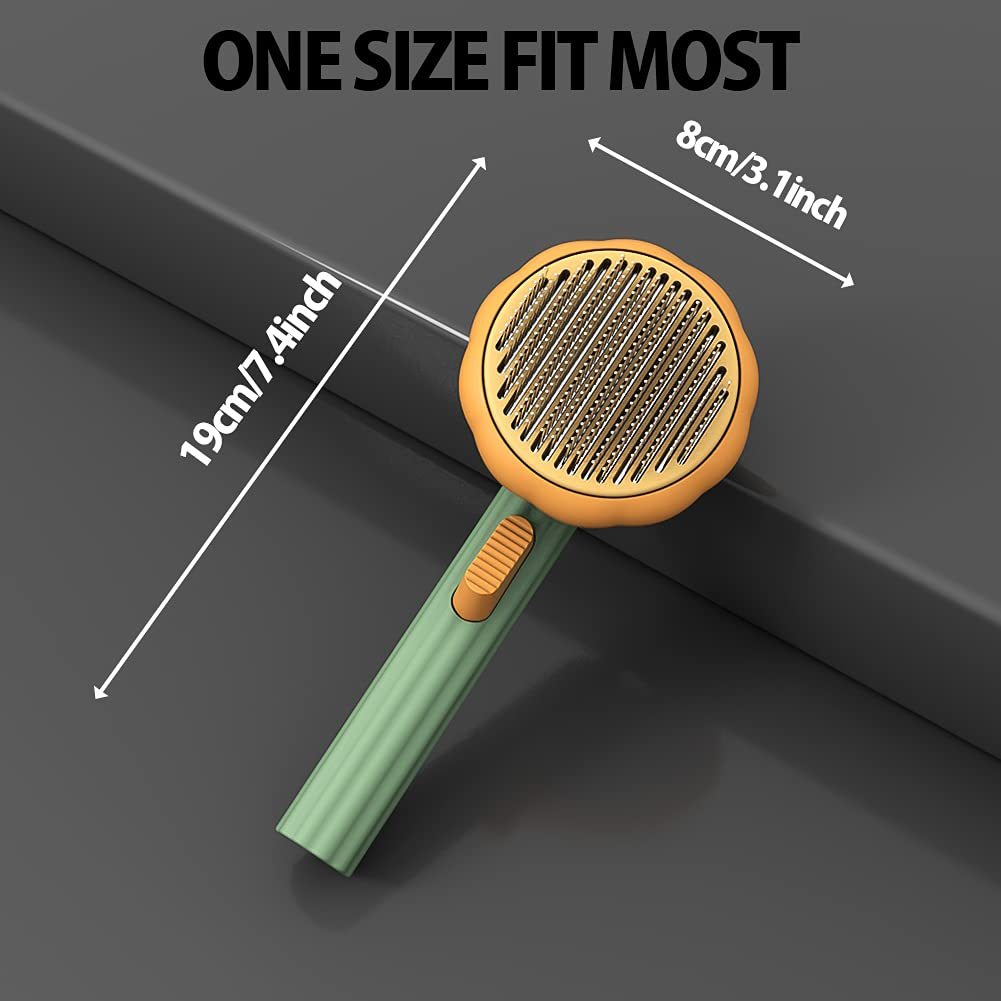 Self-Cleaning Slicker Brush – Gentle Pet Grooming
