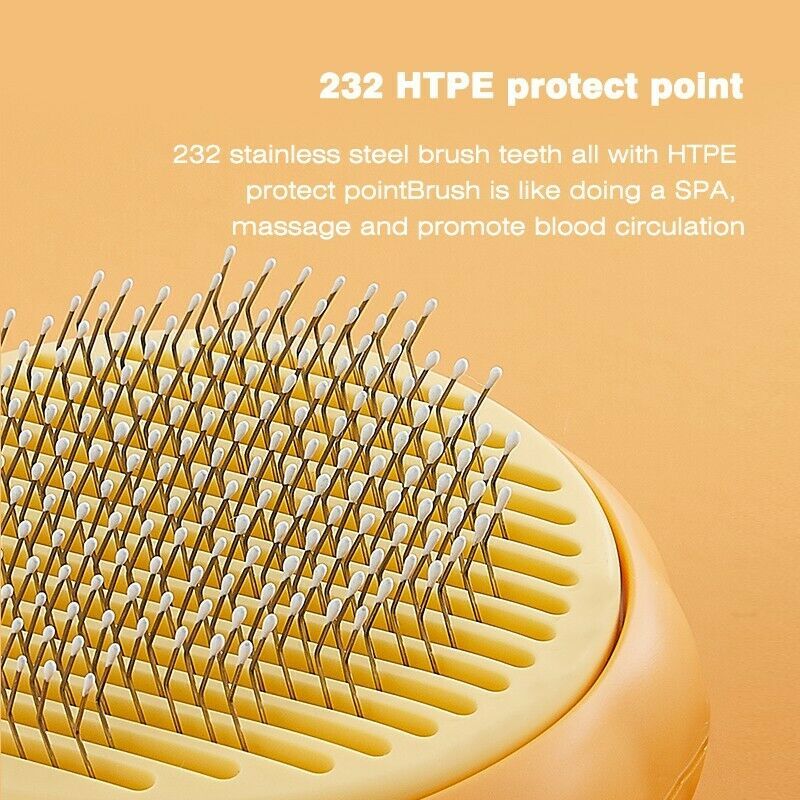 Self-Cleaning Slicker Brush – Gentle Pet Grooming