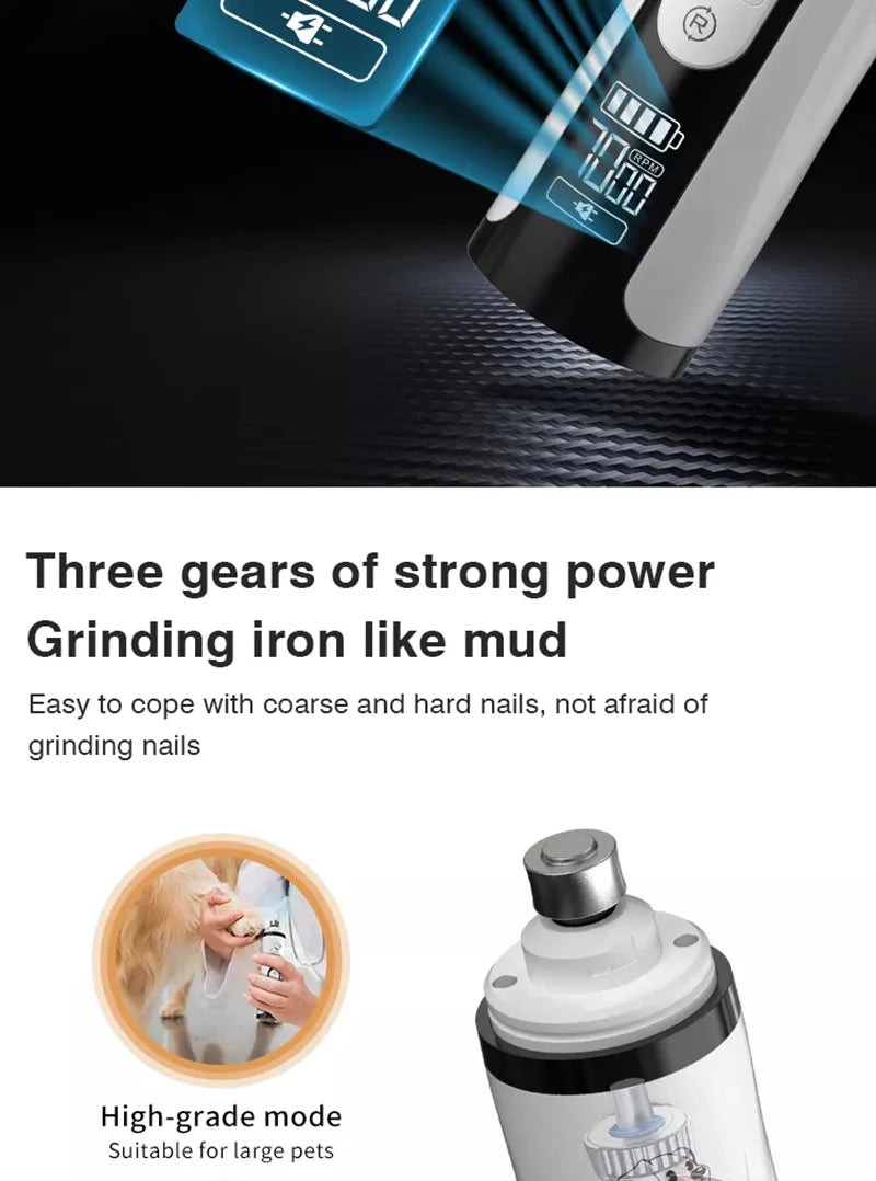 Quiet Rechargeable Pet Nail Grinder
