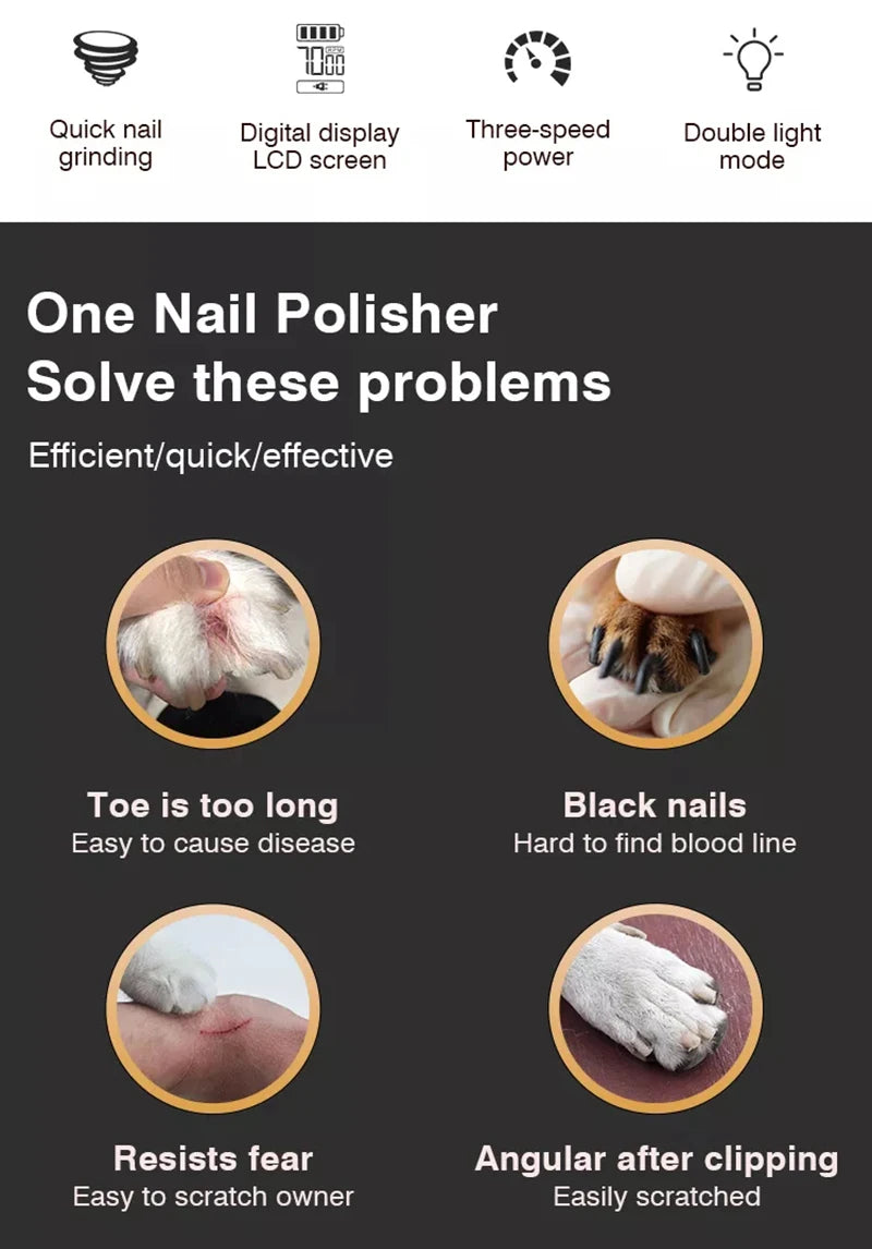 Quiet Rechargeable Pet Nail Grinder